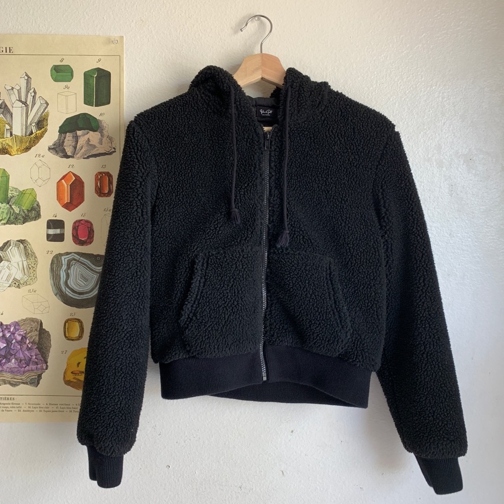 Brandy Melville Black Sherpa Hoodie
